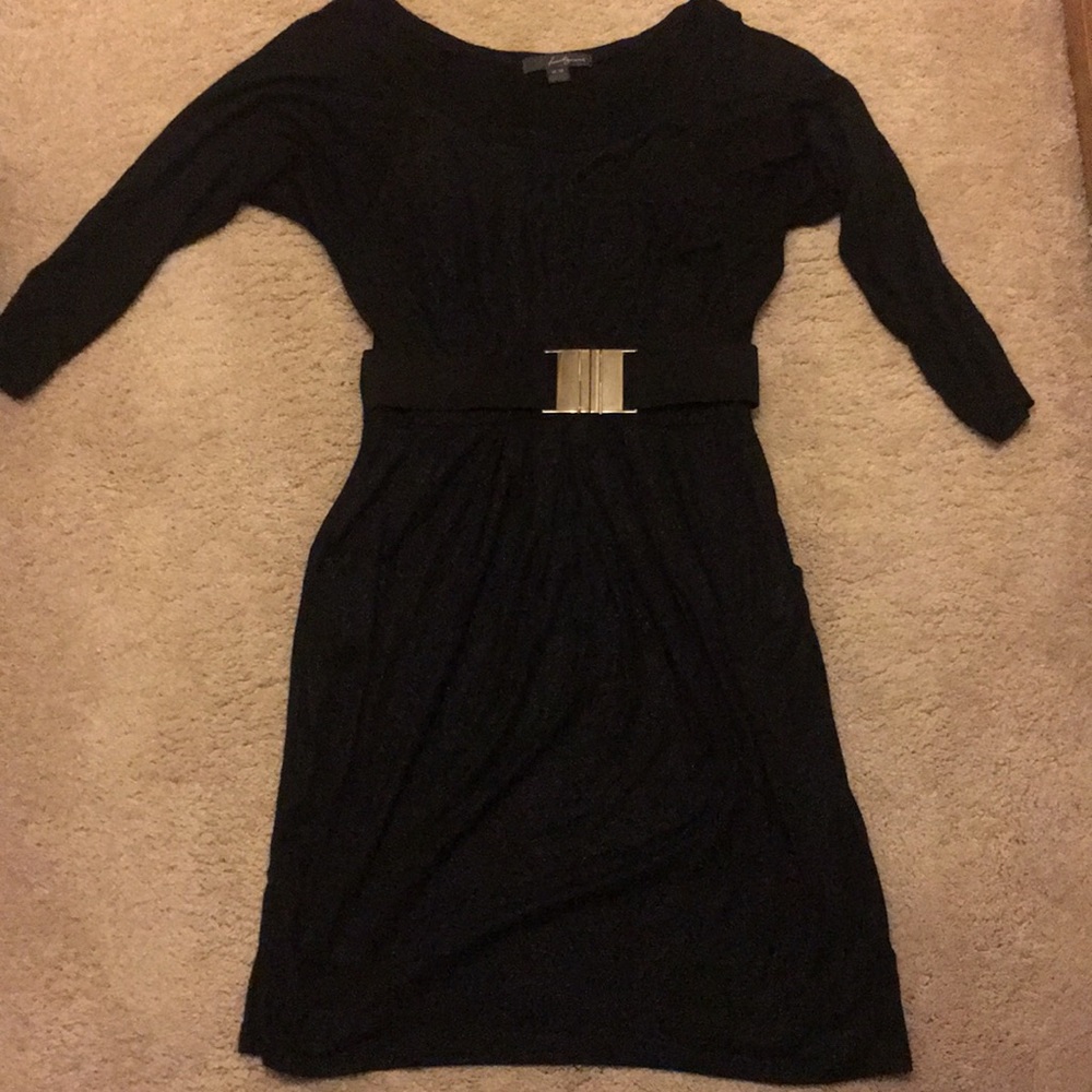 Black 3/4 length sleeve dress